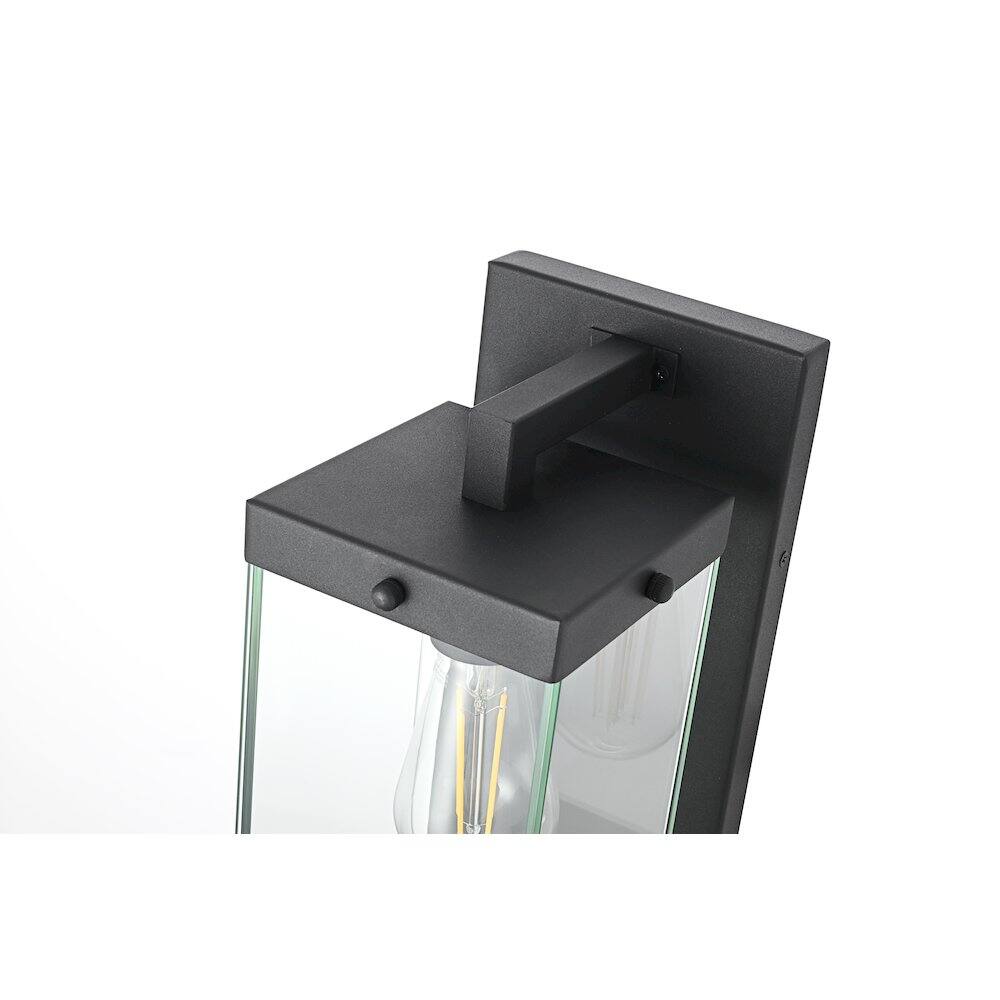 Alt View 3. Elegant Lighting - Julien 6 Inch Outdoor Wall Sconce In Black - Black.