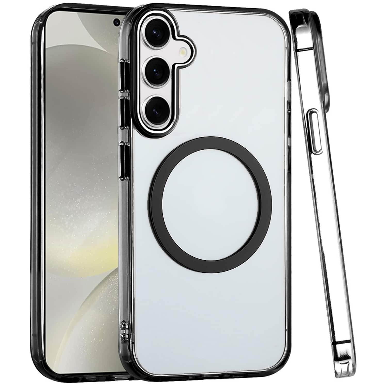 "Equipd - Case for Galaxy S24 Plus (6.7"") MagSafe Compatible, Acrylic Back w/ TPU Frame Transparent Slim Magnetic Protective Cover - Black" price history on PriceWatchPro