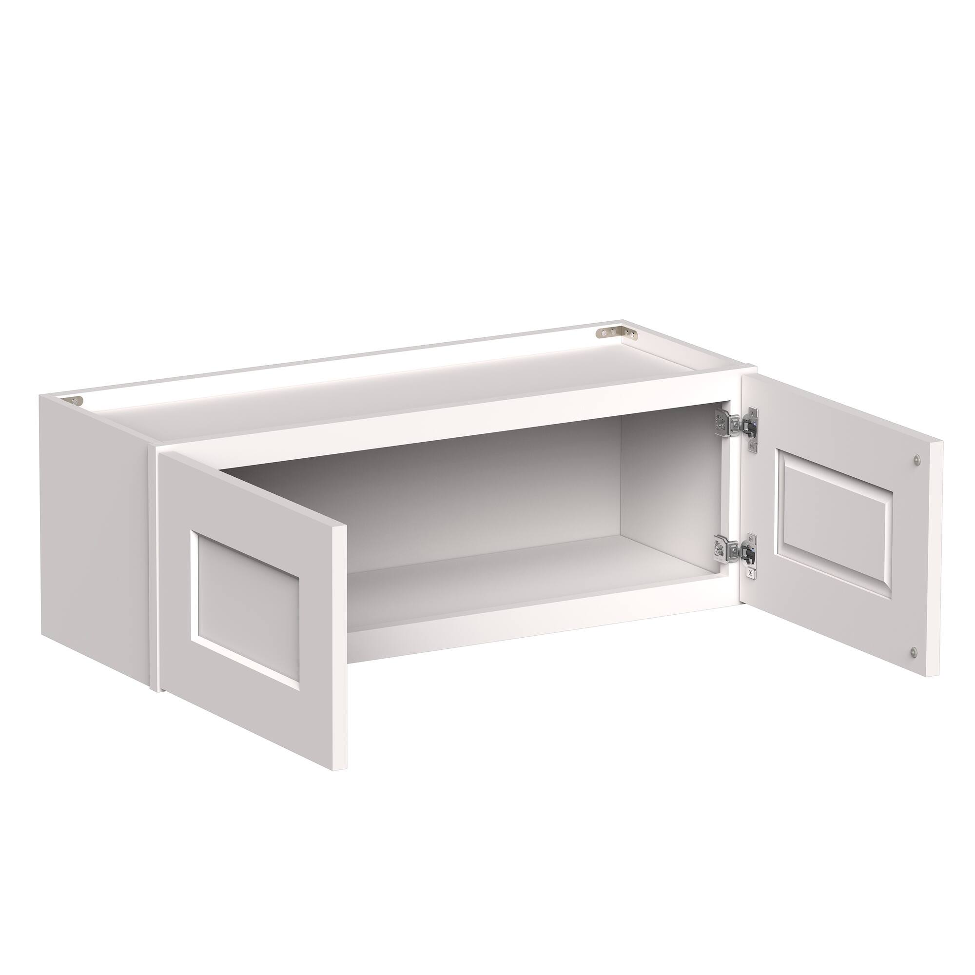 Angle. Boyel Living - 33-in W x 12-in H x 12-in D Shaker RTA Kitchen Wall Cabinet with Soft-Close - White Shaker.