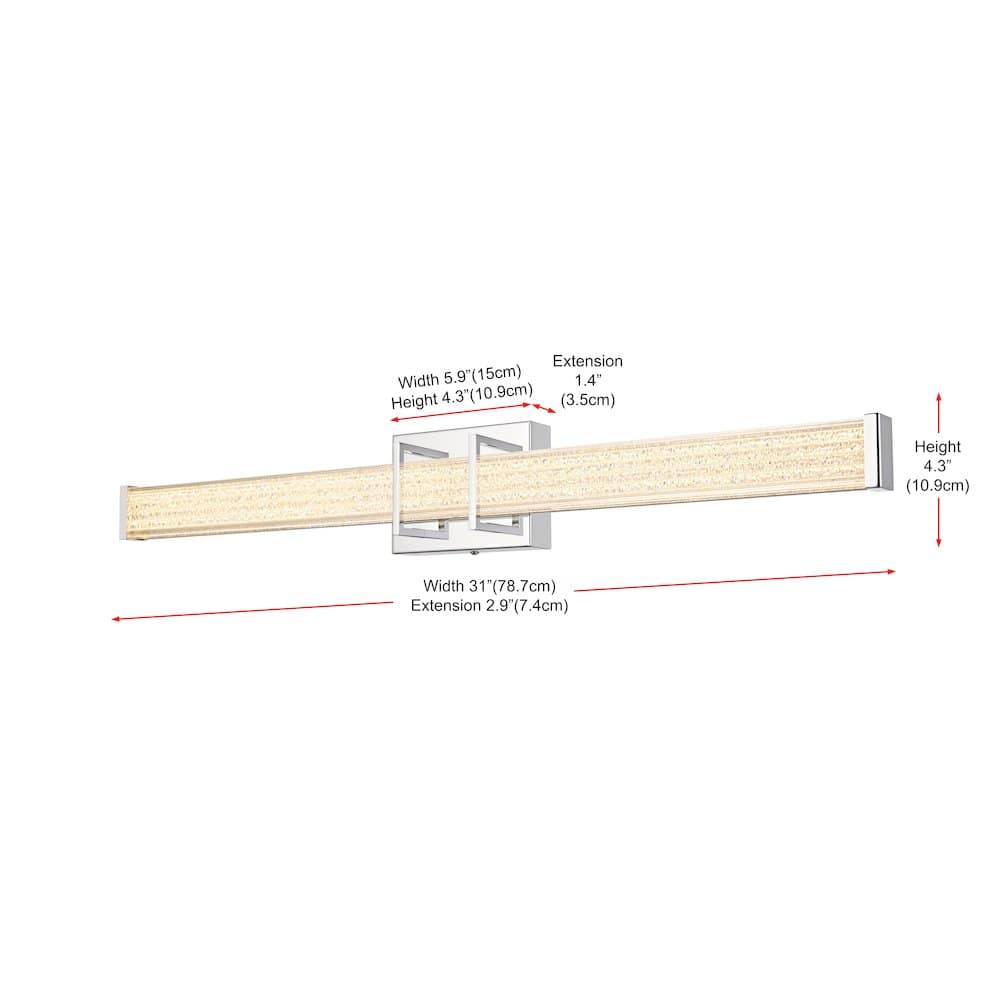 Living District - Ivaan 31 Inch Led Wall Sconce In - Chrome price history on PriceWatchPro