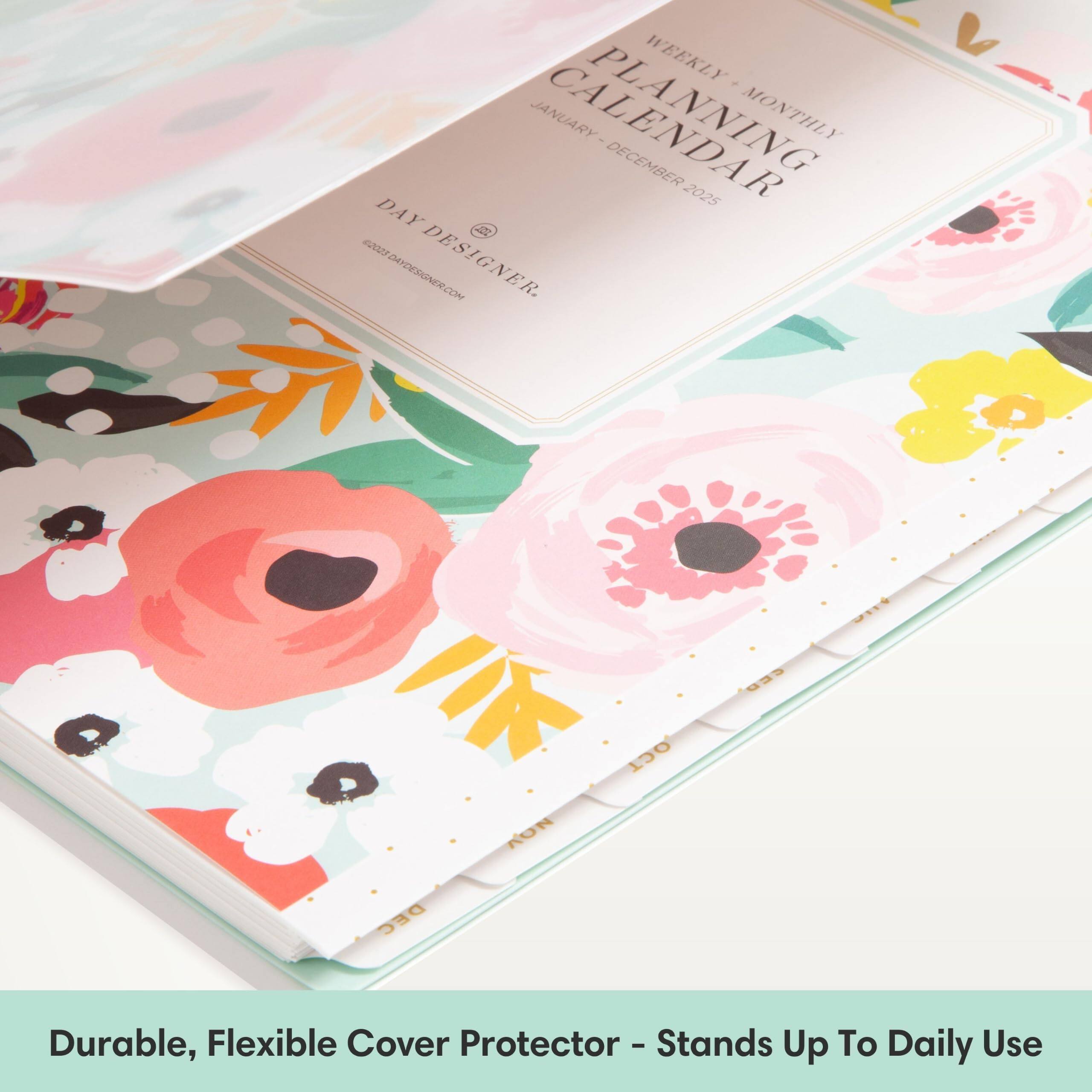 WEEKLY + MONTHLY PLANNING CALENDAR - JANUARY - DECEMBER 2025  
DAY DESIGNER  
DAYDESIGNER.COM  

OCT NOV DEC  

Durable, Flexible Cover Protector - Stands Up To Daily Use
