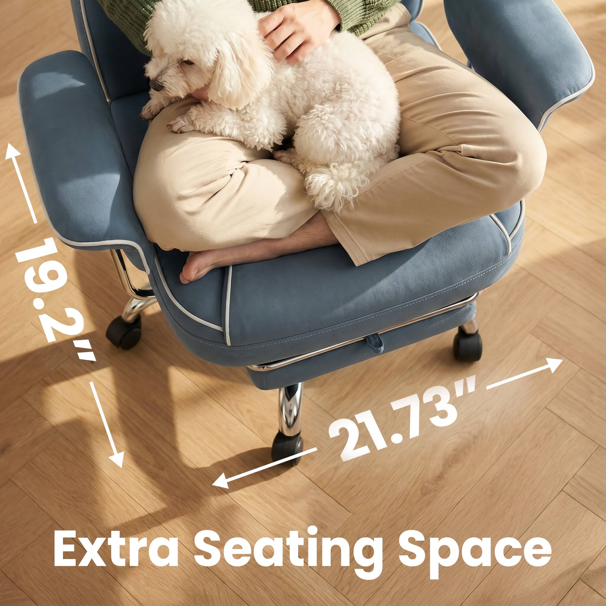 19.2" 21.73" Extra Seating Space