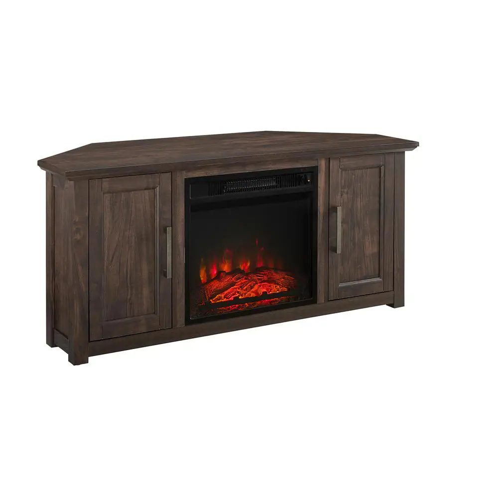 Crosley Furniture - Camden Corner Fireplace Tv Stand For 50+ Inch Tv - Brown