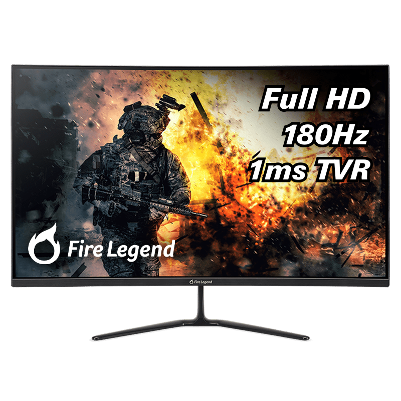 Acer - Refurbished Excellent - Refurbished AOpen Fire Legend 32HC5QR S3 31.5" LCD Monitor 160Hz 1920x1080 Full HD - Black