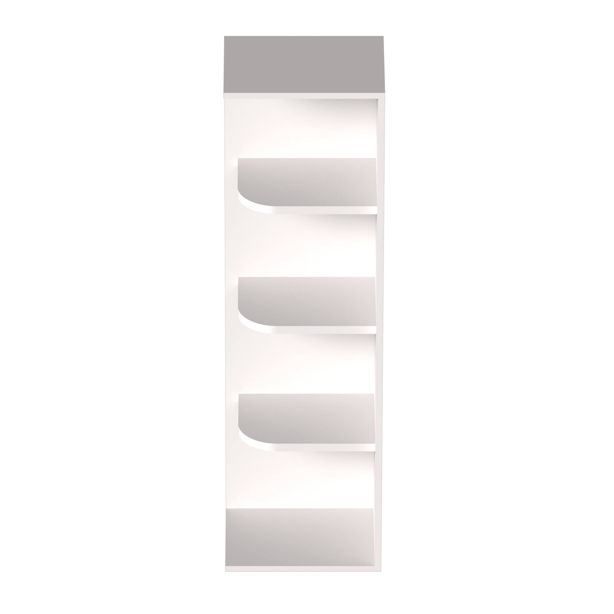 Angle. Boyel Living - 9-in W x 42-in H x 12-in D Shaker RTA Kitchen Wall End Open Shelf Cabinet - White Shaker.
