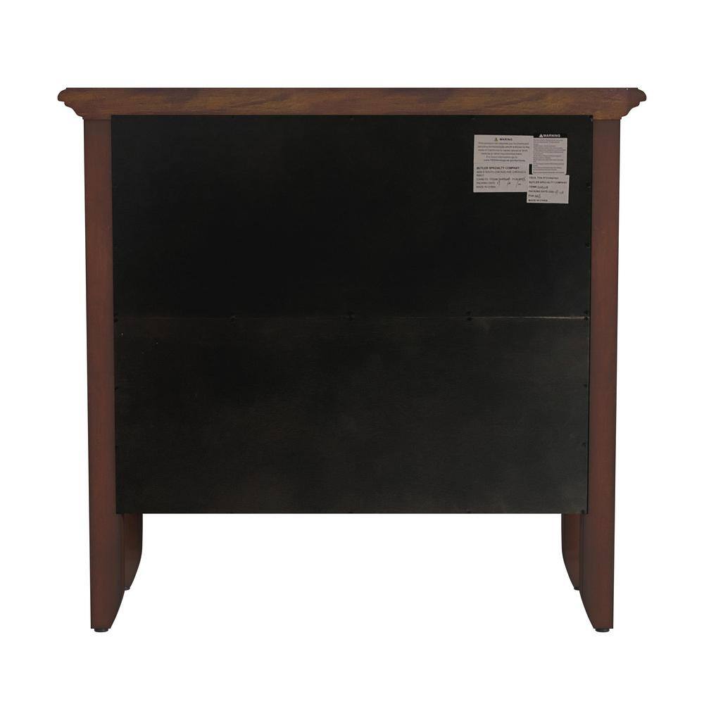Left. Butler Specialty - Newport 32"W 2 Shelf Bookcase - Dark Brown.