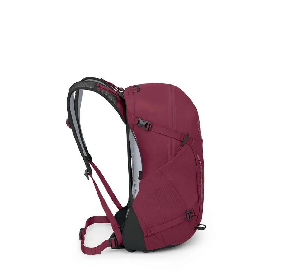 Angle. Osprey - Osprey Backpack Hikelite 26, 26L– Ideal for Day Hikes, Travel, and Everyday Use in Any Weather - Red.