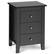 Front. Costway - Nightstand End Beside Sofa Table Cabinet with 3 Drawers Bedroom Furniture - Black.
