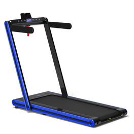 Kadyn - Treadmill, Electric Treadmill, Walking Jogging Machine,2-in-1 Folding Treadmill with Dual LED Display-Navy - Blue