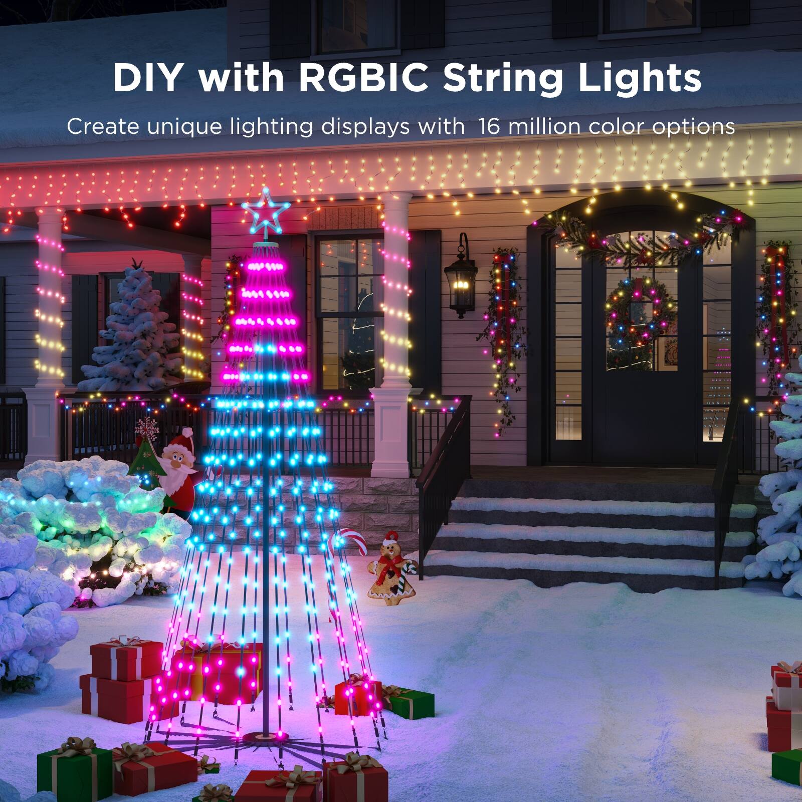 DIY with RGBIC String Lights

Create unique lighting displays with 16 million color options