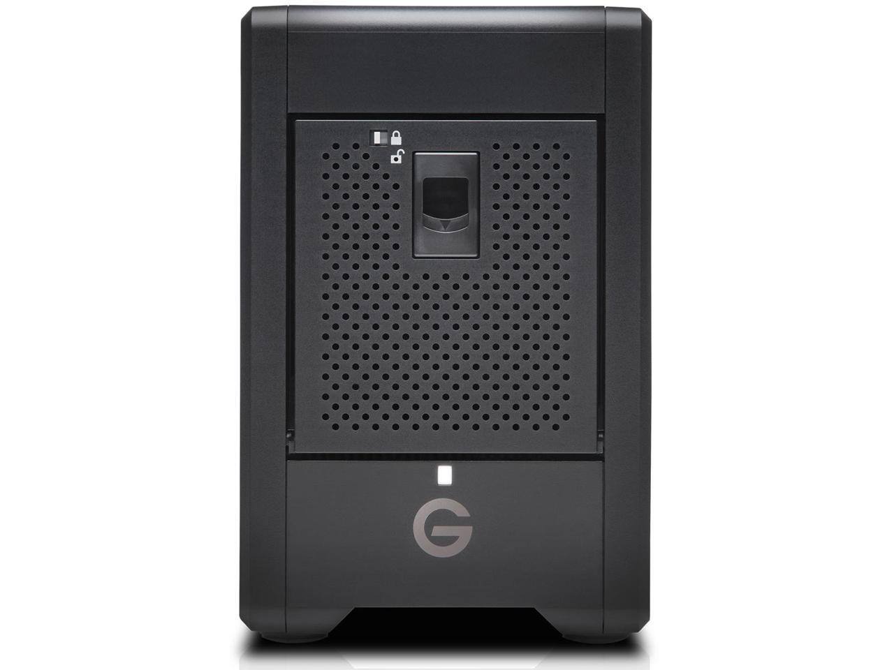 Alt View 2. SanDisk Professional - SanDisk Professional GRaid Shuttle 4 72TB Desktop Hard Drive - Black.