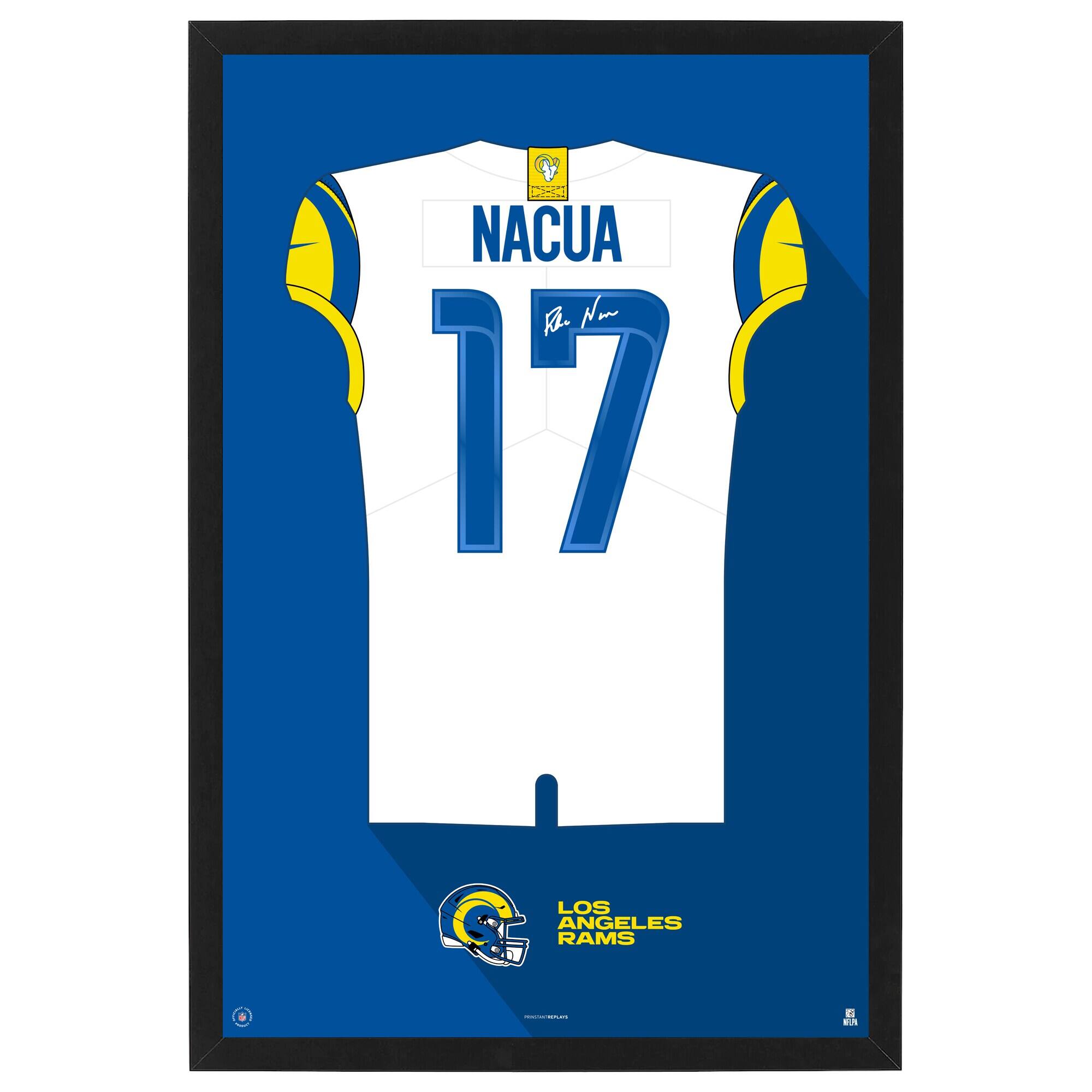 Puka Nacua Los Angeles Rams Away Jersey Framed Art Print