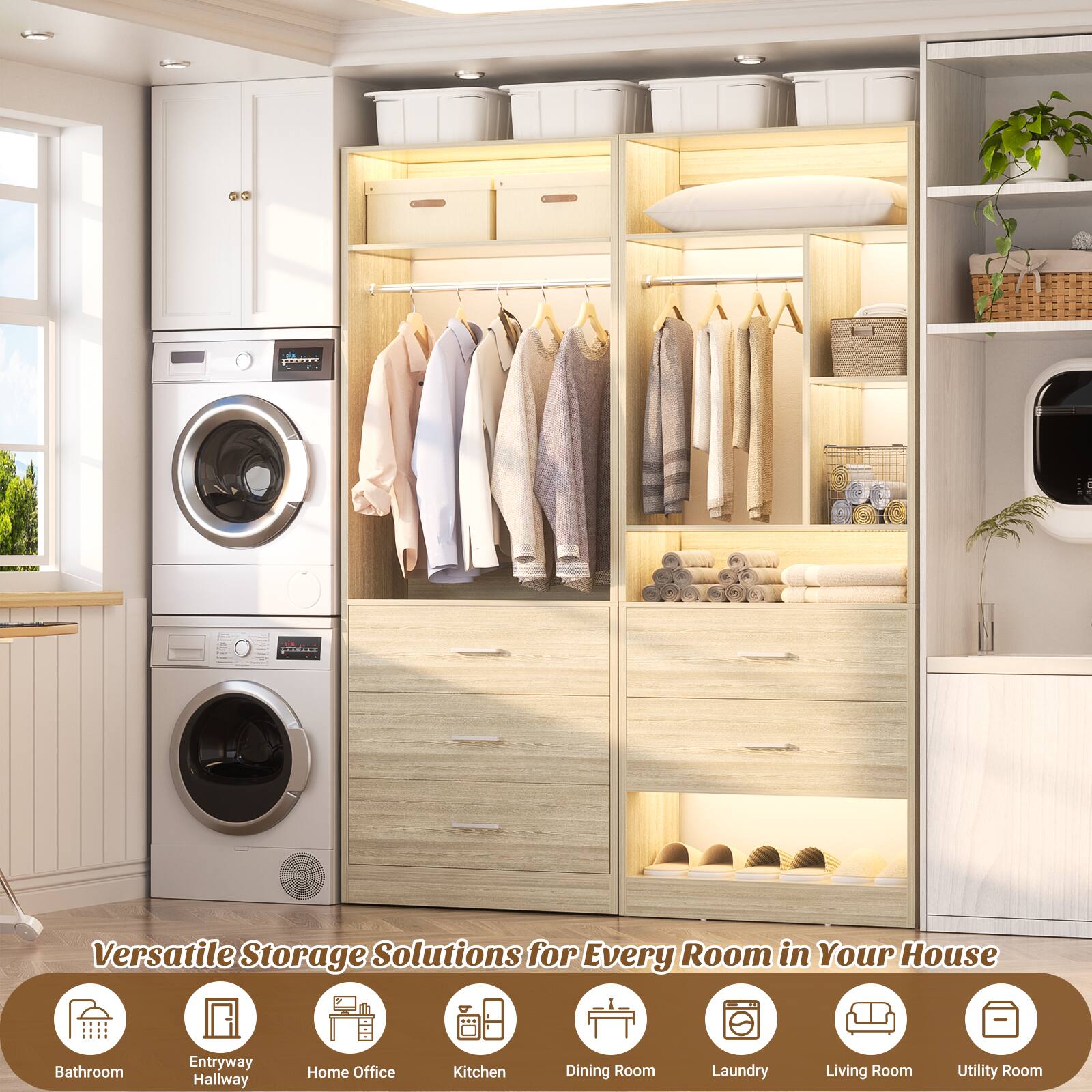 ERERIOX: Versatile Storage Solutions for Every Room in Your House  
- Bathroom  
- Entryway  
- Hallway  
- Home Office  
- Kitchen  
- Dining Room  
- Laundry  
- Living Room  
- Utility Room