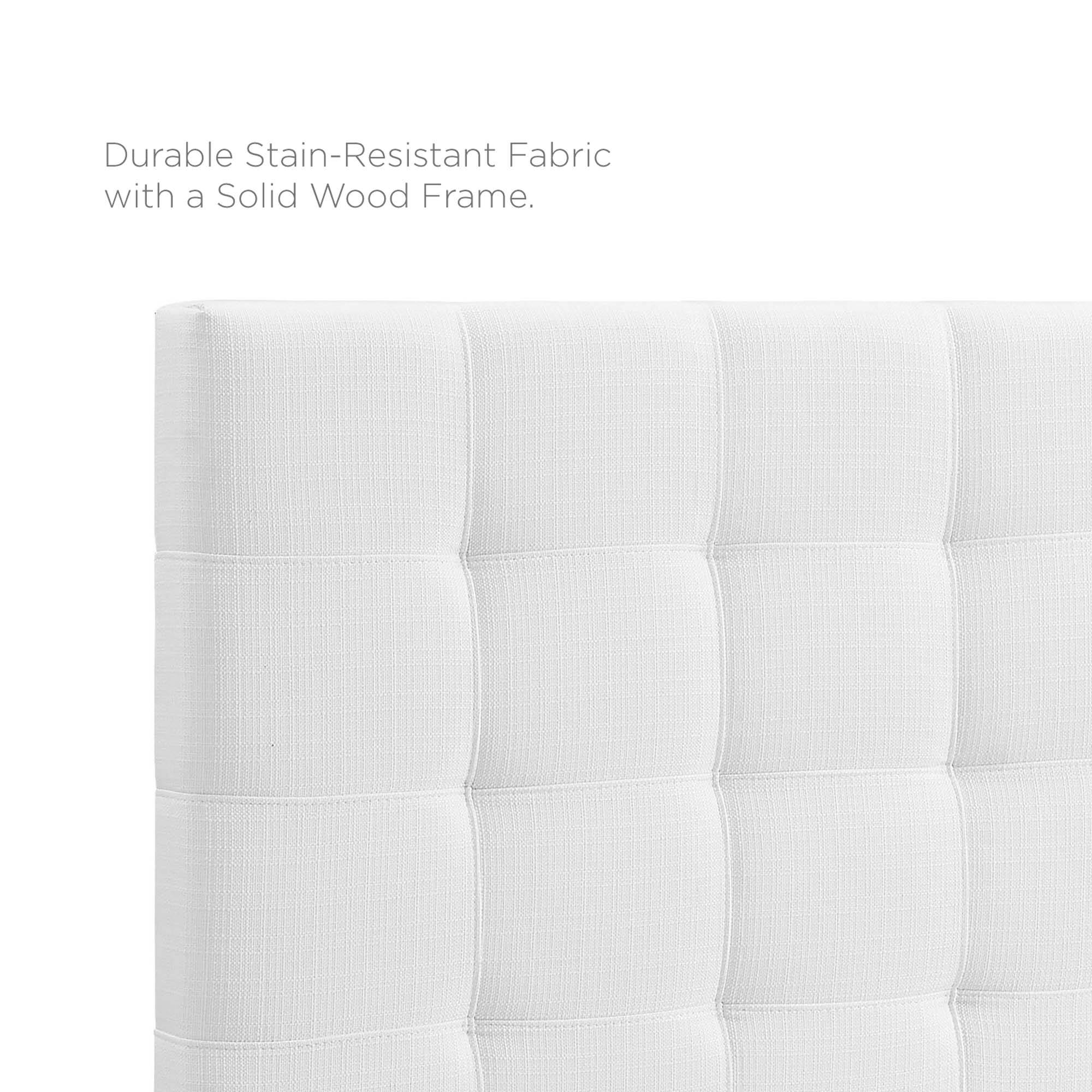 Durable Stain-Resistant Fabric with a Solid Wood Frame.