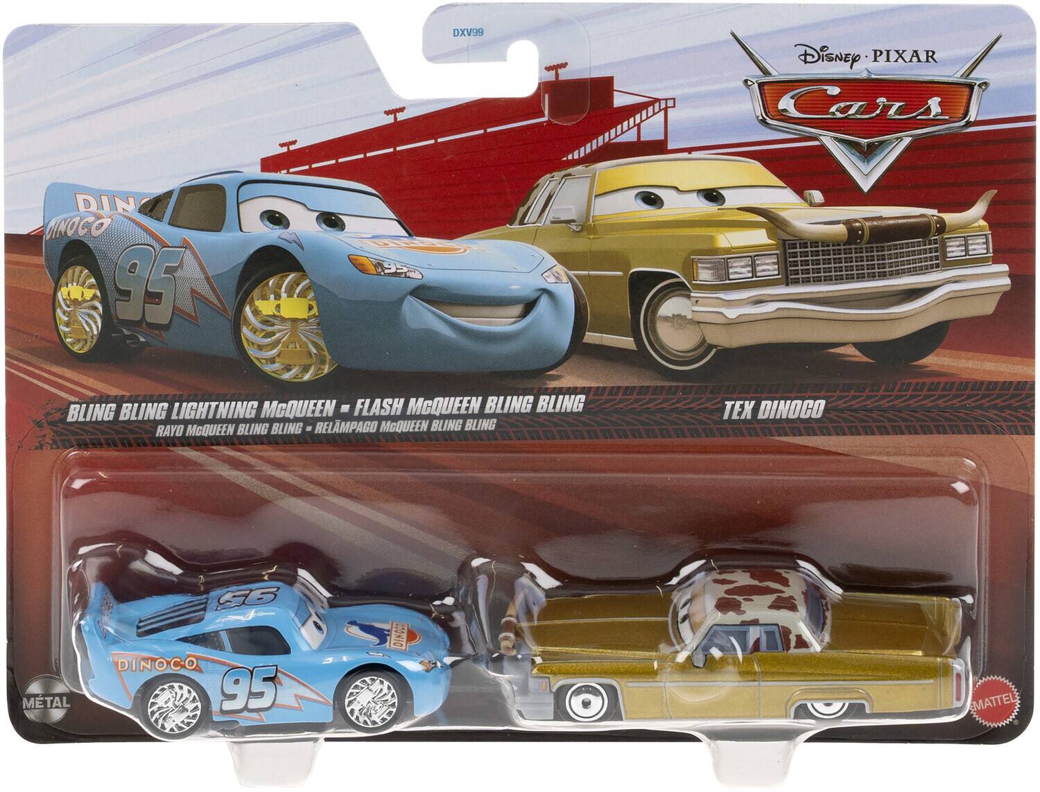 DXV99 Disney PIXAR Cars DINOCO 95 BLING LIGHTNING MCQUEEN - FLASH MCQUEEN BLING BLING BLING MCQUEEN BLING BLING RELMPAGO McQUEEN BLING BLING RAYO TEX DINOCO METAL 55 DINOCO 95 DINOCO MATTEL