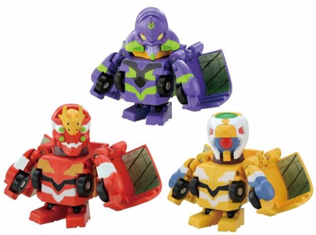 Alt View 2. Transformers - QTC-02 Evangelion 3 Figure Set | Transformers Q-Series.