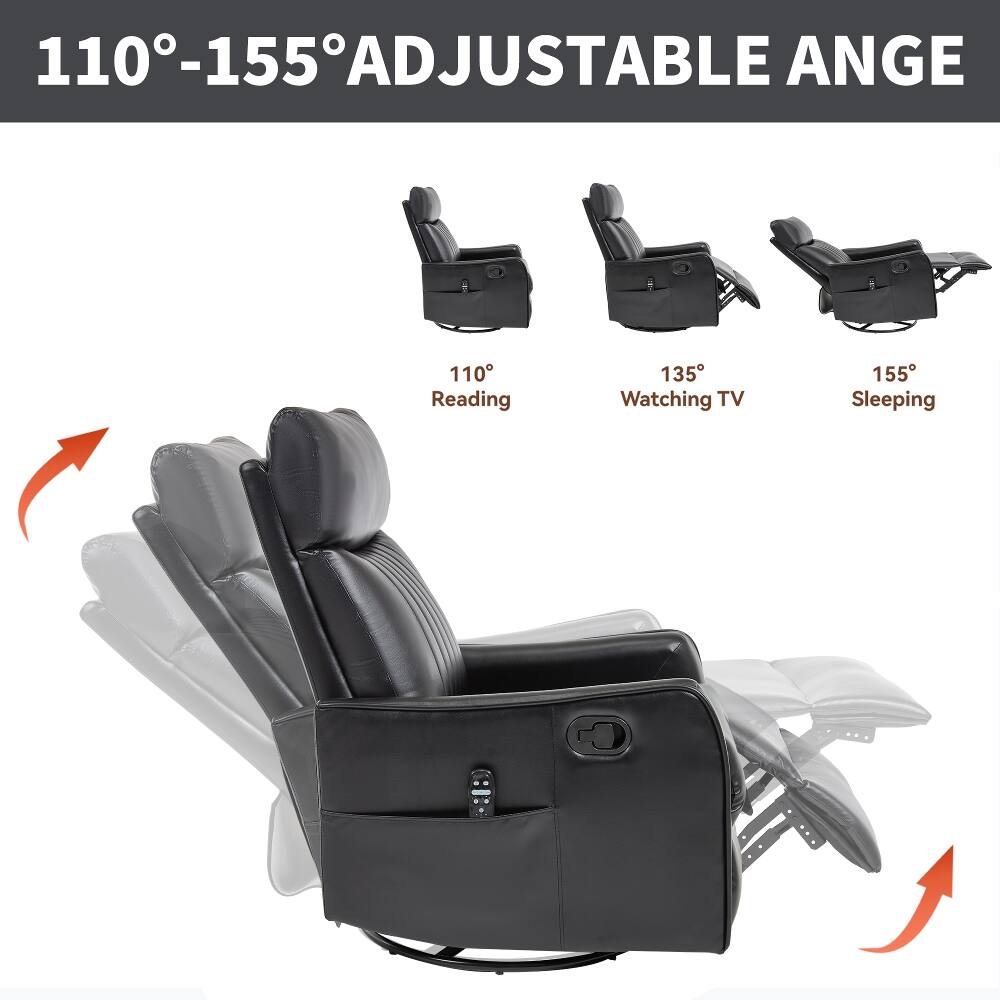 110-155° ADJUSTABLE ANGLE

110° Reading
135° Watching TV
155° Sleeping