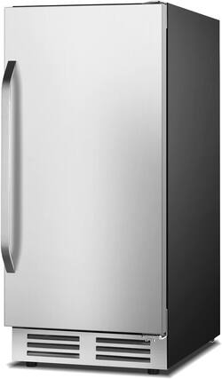 Front. HOOURE - 15 in. 127 Cans Stainless Steel Outdoor Beverage Refrigerator with French Door Under Counter Built-in or Freestanding - Stainless steel.