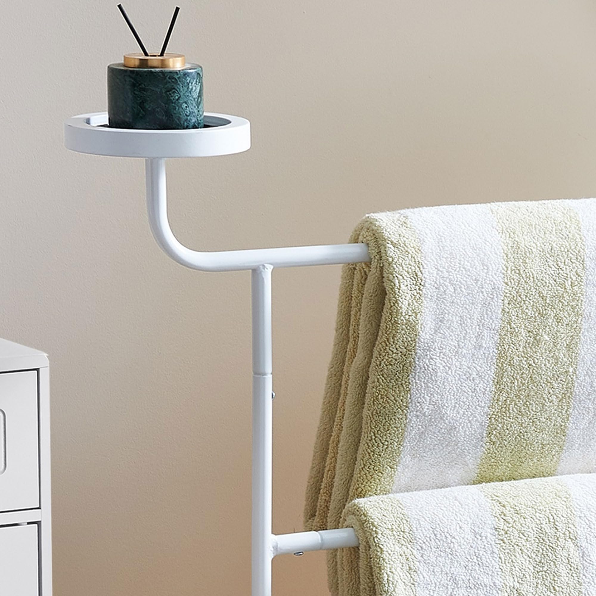 Alt View 2. Kings Brand Furniture - Kings Brand Furniture Valet Clothes Stand with Storage Tray - White.