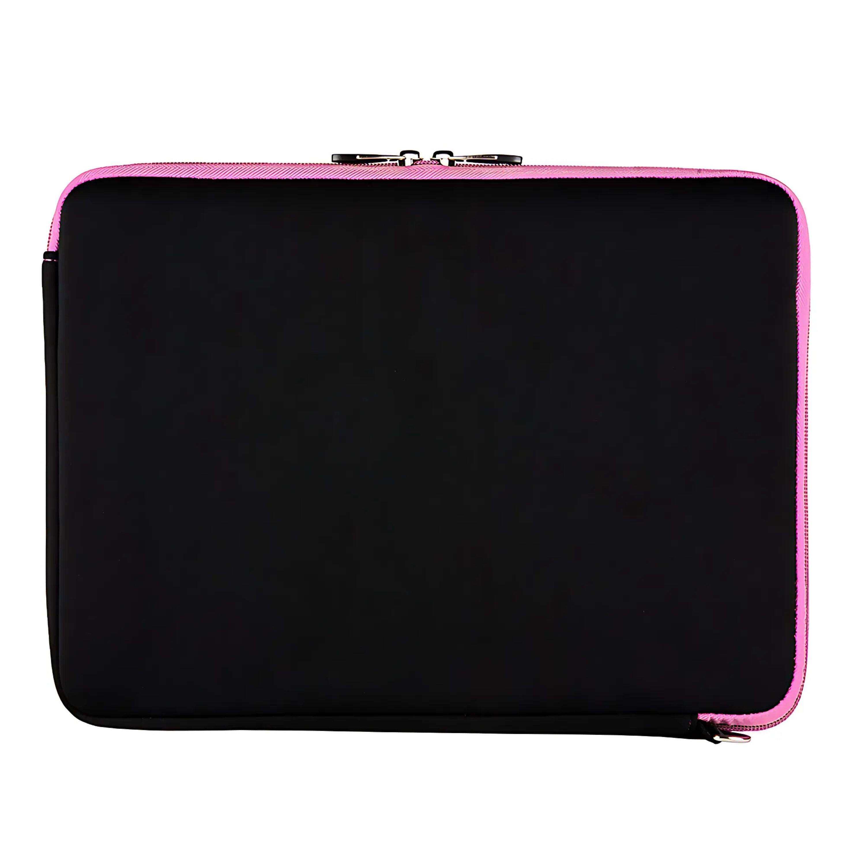 Angle. Kitcheniva - Universal Laptop Neoprene Sleeve Carry Case Zipper Bag 13" Black/Baby Pink - Black/Baby Pink.
