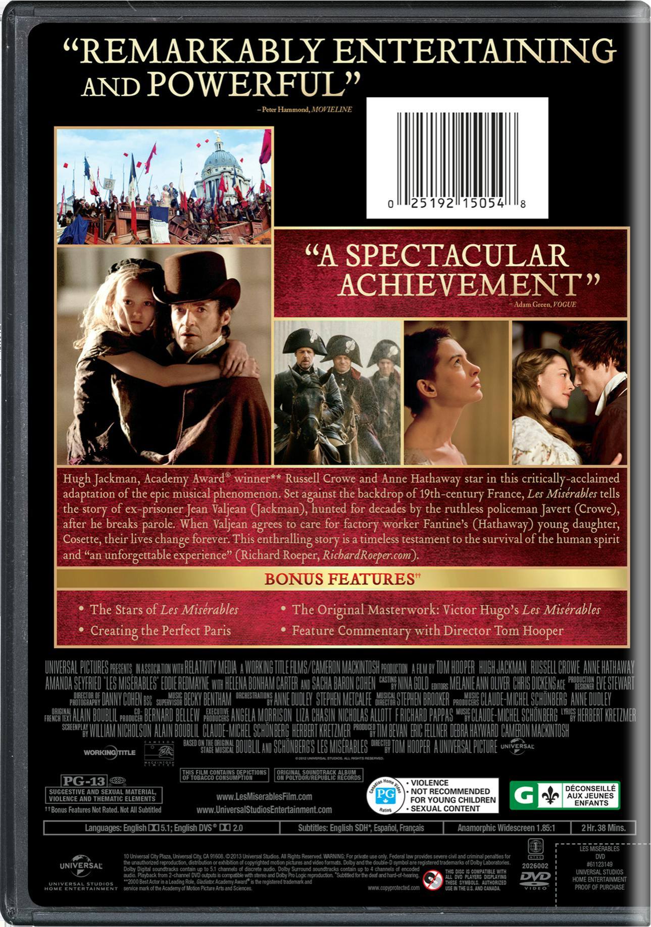 Angle. Les Misérables [DVD].