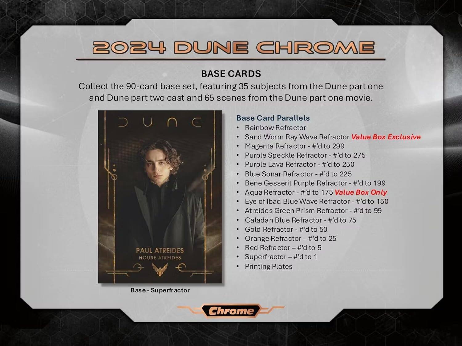 Topps 2024 Dune Chrome 7 Pack Blaster Box Trading Card Box (1 Sand