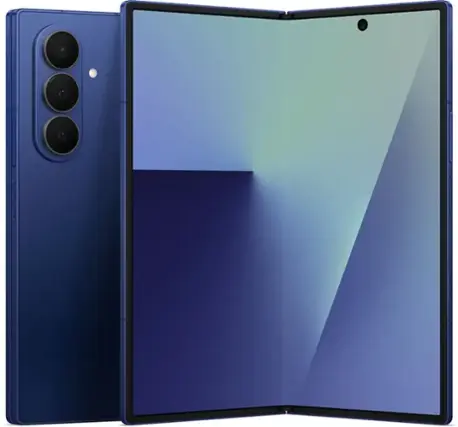 Front. Samsung - Galaxy Z Fold7 256GB - Blue Shadow.