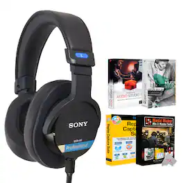 Sony - MDR-M1 Closed-Back Over-Ear Reference Monitor Headphones with Software - Black