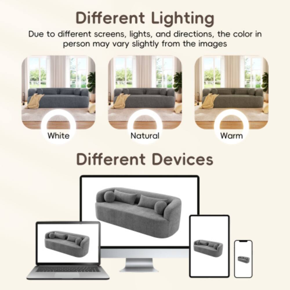 Different Lighting  
Due to different screens, lights, and directions, the color in person may vary slightly from the images  

White  
Natural  
Warm  

Different Devices