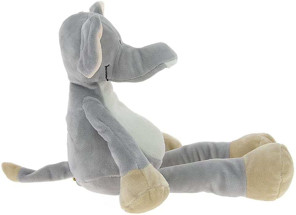 Alt View 1. TriAction Toys - Teddykompaniet Diinglisar Collection 15 Inch Plush Animal | Elephant - Grey.