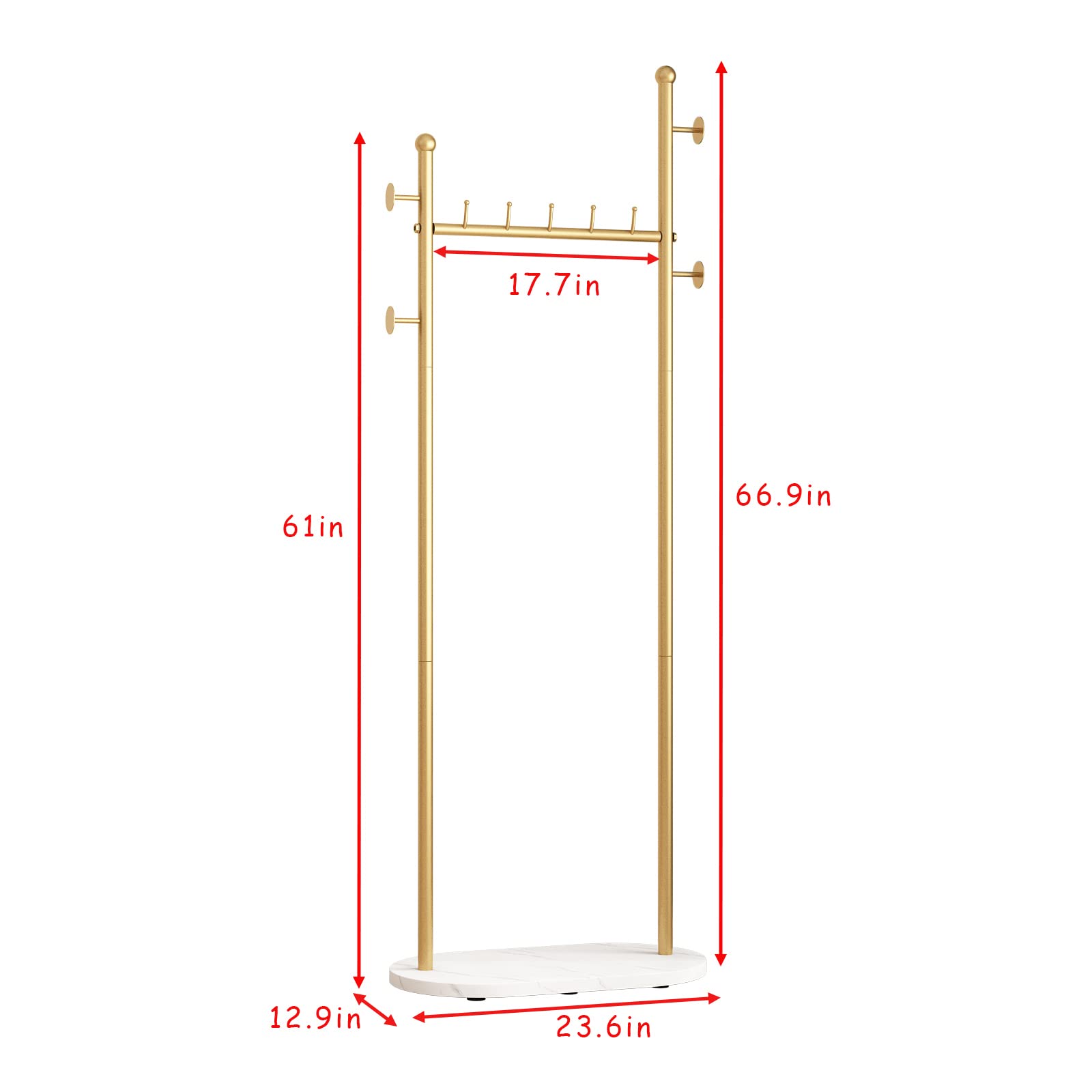 17.7in  
61in  
66.9in  
12.9in  
23.6in