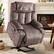 Front. Bestier - Microfiber Oversized Power Lift Recliner with Two Cup Holder, USB, and Chair Covers - 36" Wide - Brown.