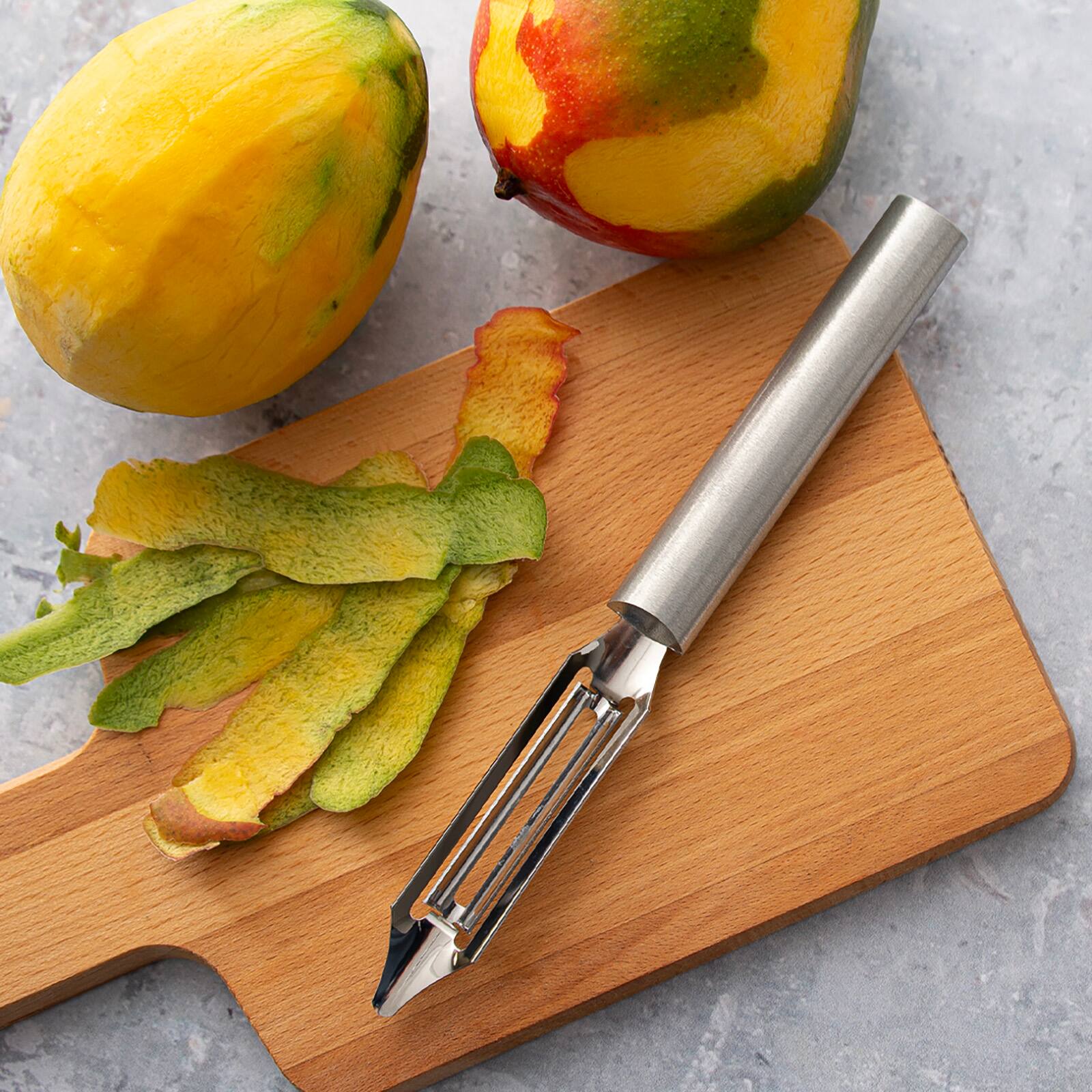Alt View 3. Rada - Cutlery 2-Inch Deluxe Vegetable Peeler with Straight Blade, Aluminum Handle - Silver.