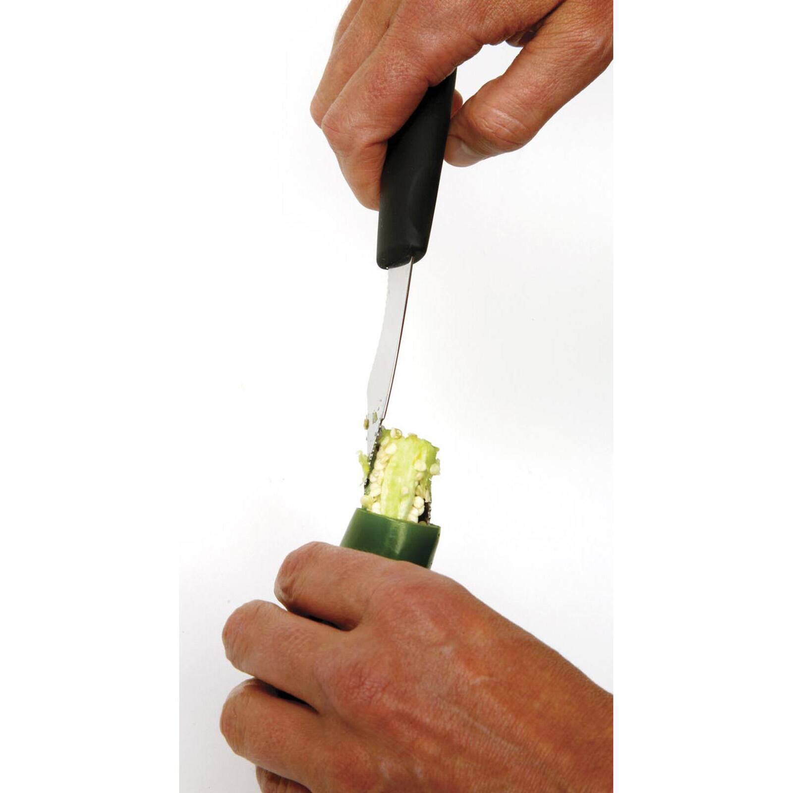 Alt View 1. Norpro - Grip EZ Deluxe Jalapeno Corer - Silver.