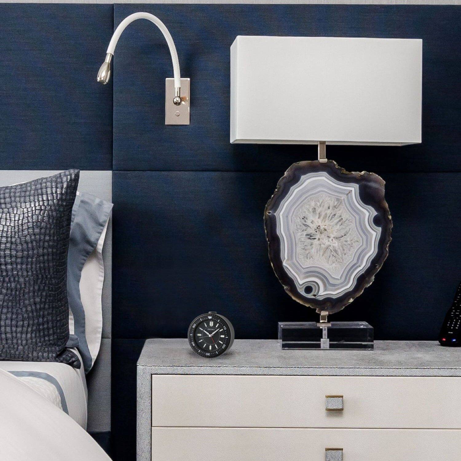 Back. Seiko - Seiko 3.75" Mai Beep Alarm Clock, Black - Black.