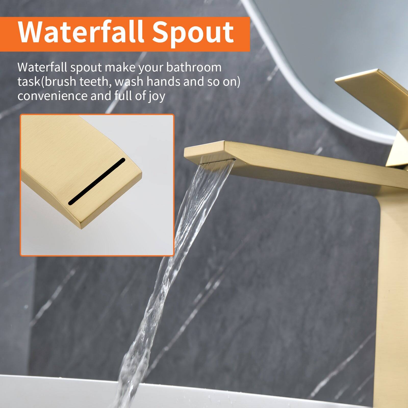 Waterfall Spout

Waterfall spout make your bathroom task (brush teeth, wash hands and so on) convenience and full of joy
