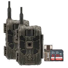 Stealth Cam - 40MP Deceptor Max Cellular Trail Camera with 32GB Memory Cards and Card Reader 2 Pack