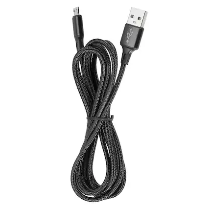 Front. Unique Bargains - Controller Charger Cable 6Ft USB A to Micro USB Fast Charging Cord - Black.