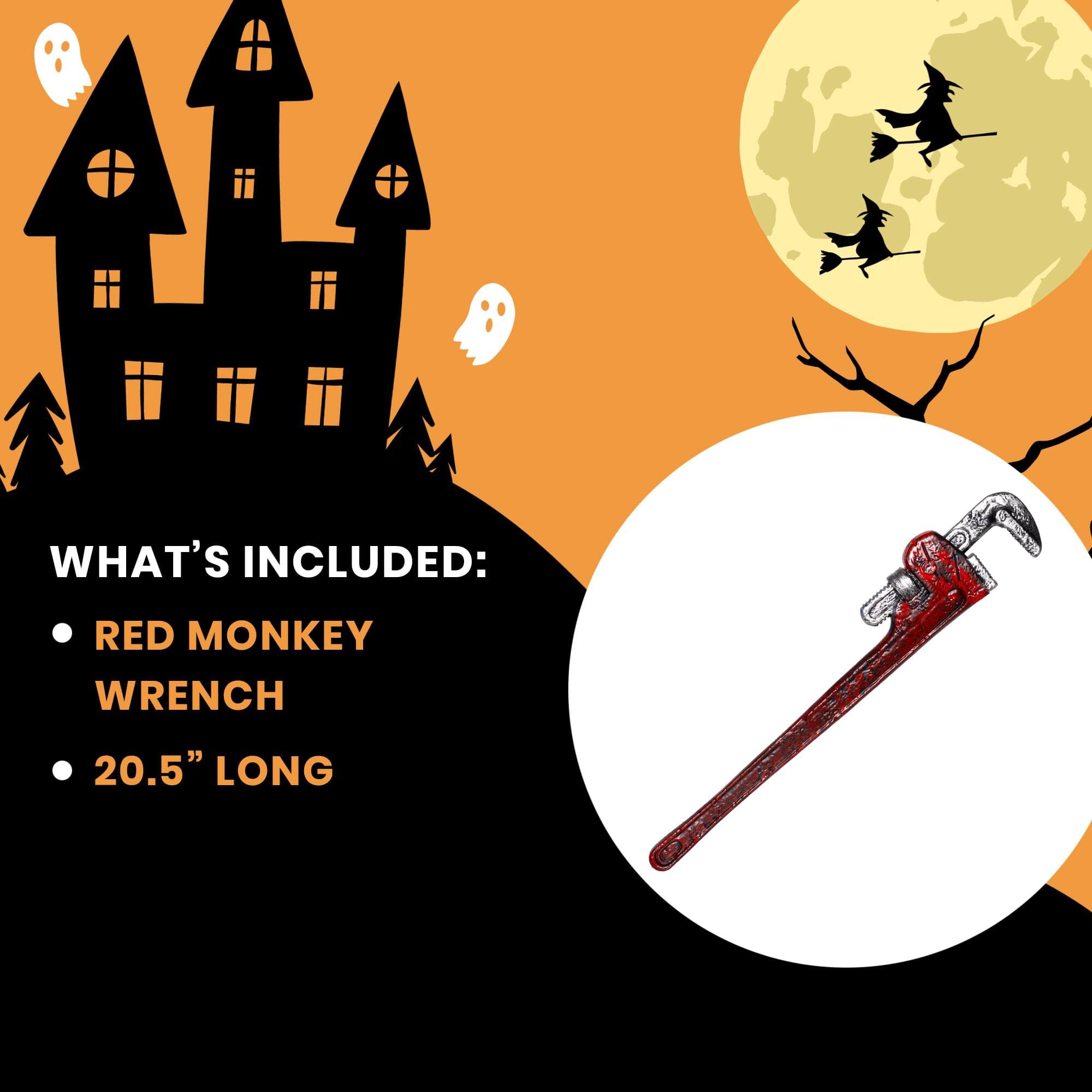 WHAT'S INCLUDED:  
- RED MONKEY WRENCH  
- 20.5" LONG