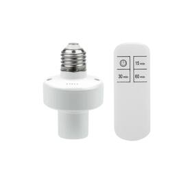 Stock Preferred - Wireless Remote Control E27 Light Bulb Socket Holder - White