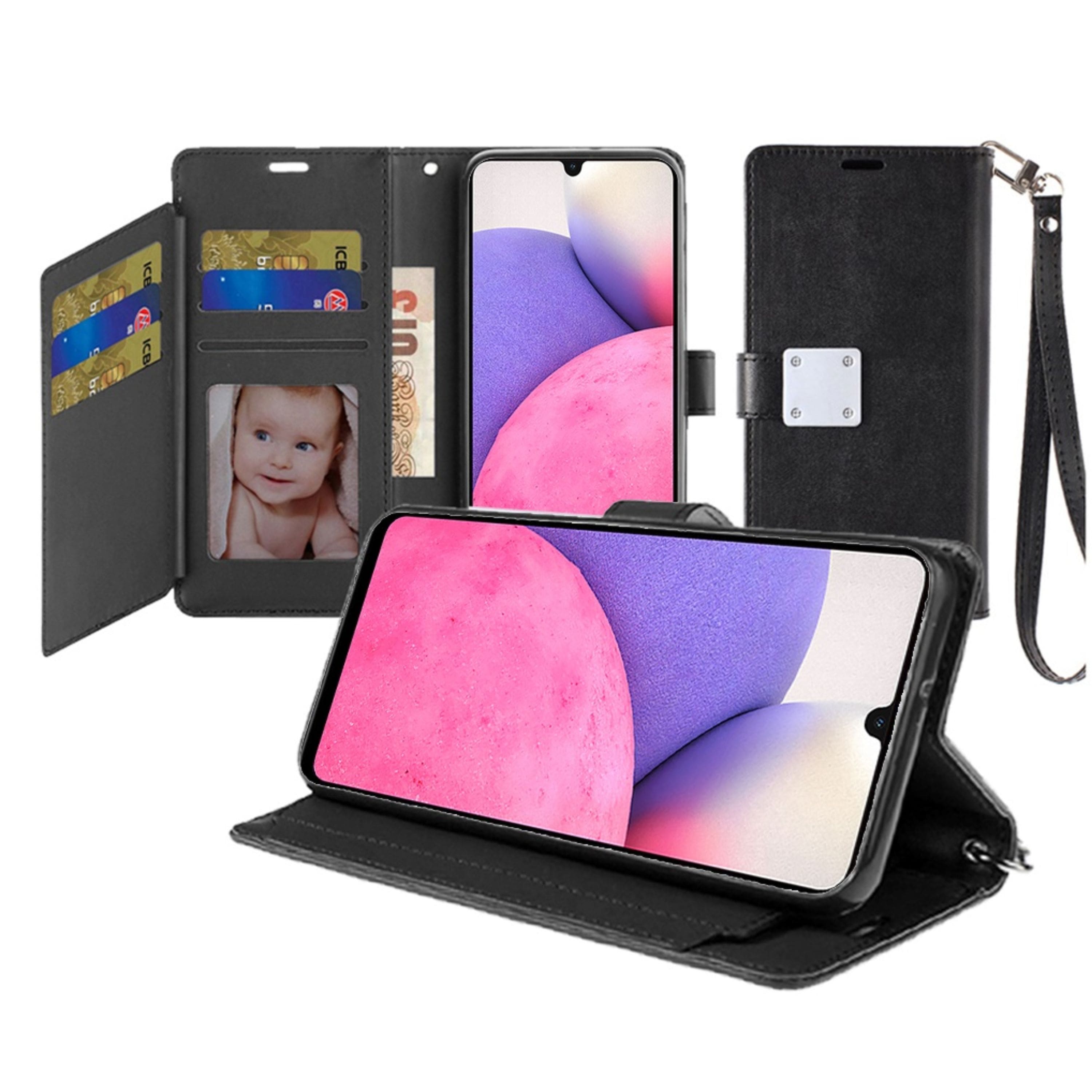 Kitcheniva - PU Leather Phone Wallet With Extra Card Flap For Samsung Galaxy S24 Ultra - Black price history on PriceWatchPro