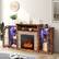 Alt View 1. Costway - Costway Fireplace TV Stand w/ Led Lights & 18" Electric Fireplace for For 65" Wall-Mounted TV - Brown.