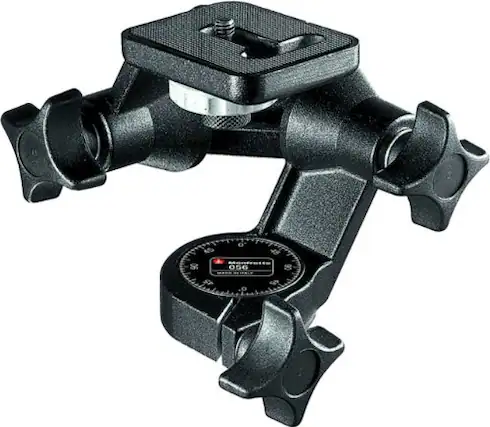 Front. Manfrotto - Manfrotto 056 3D Junior Pan/Tilt Tripod Head with Individual Axis Control.