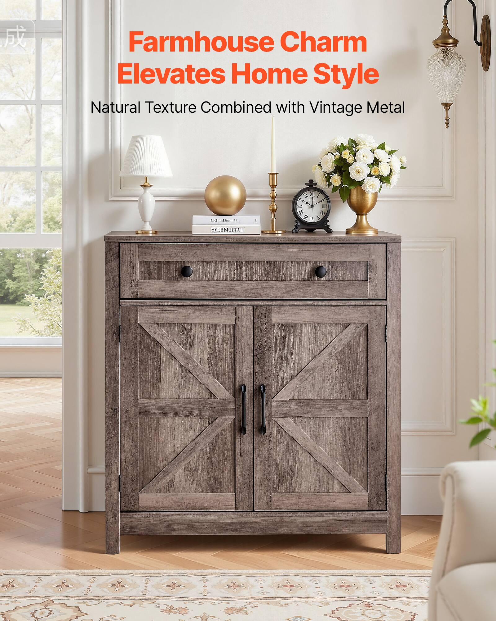 Farmhouse Charm Elevates Home Style  
Natural Texture Combined with Vintage Metal