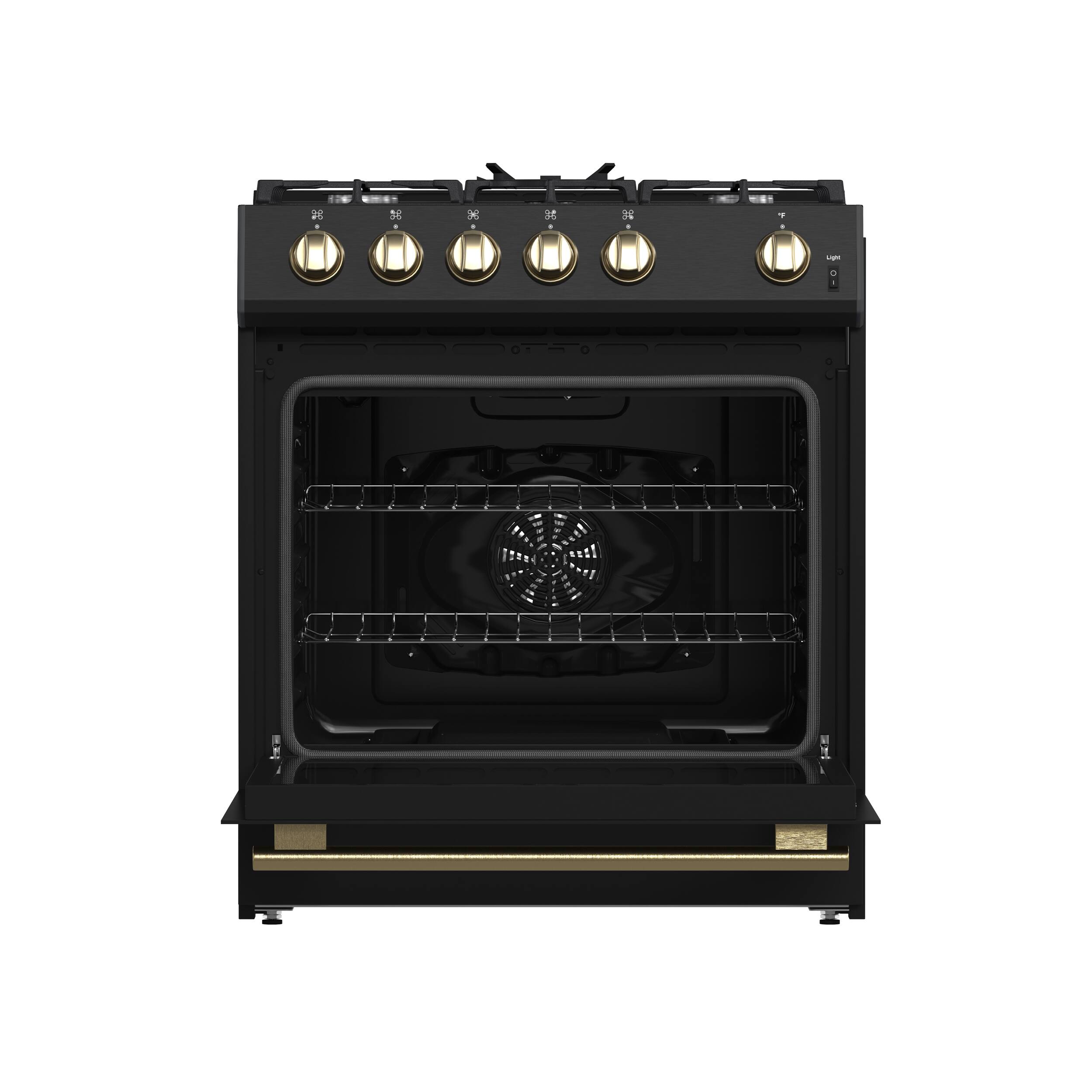 Alt View 1. Forno Appliances - Leonardo 5 Cu. Ft. Freestanding Gas Convection Range with LP Conversion Kit - Black.