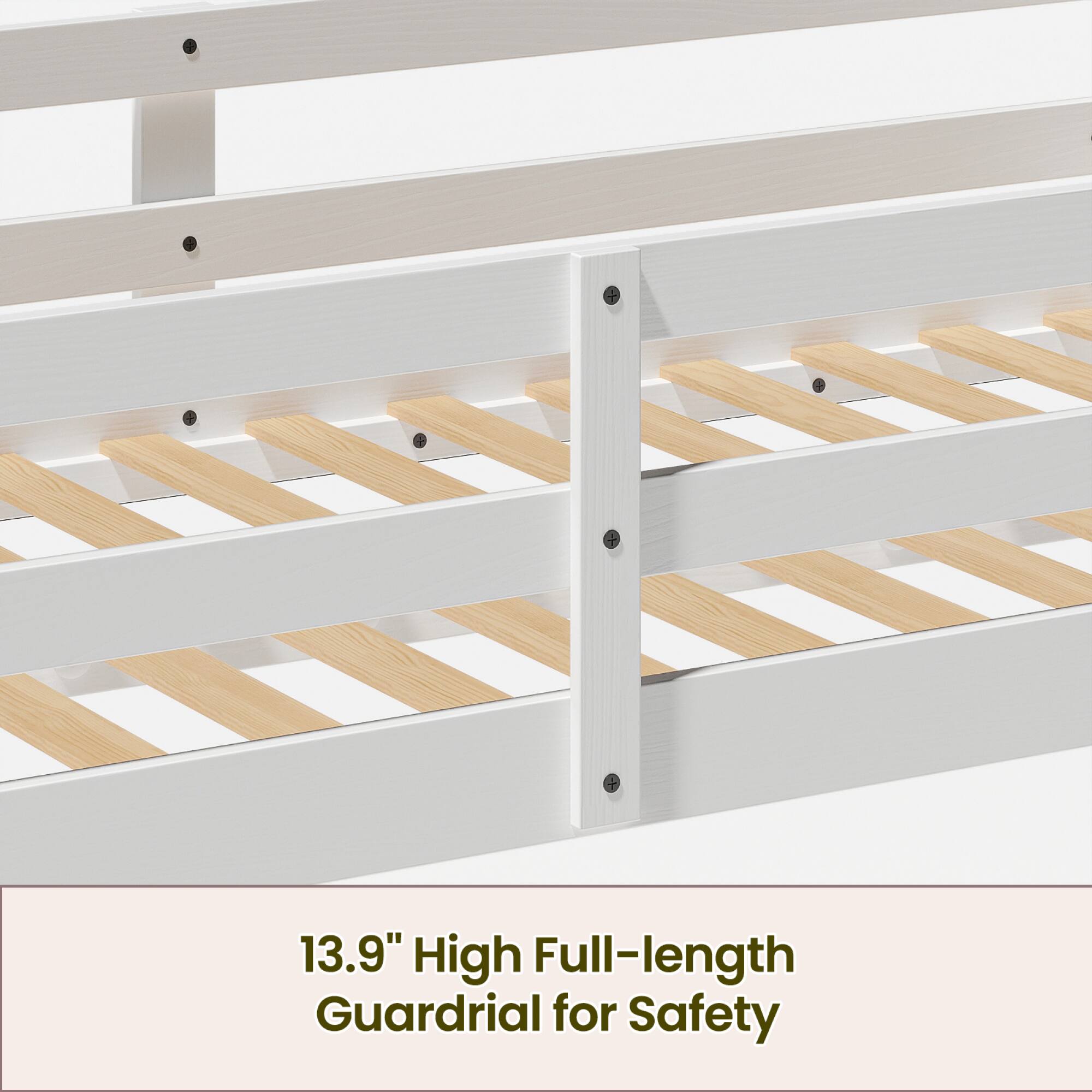 13.9" High Full-length Guardrail for Safety