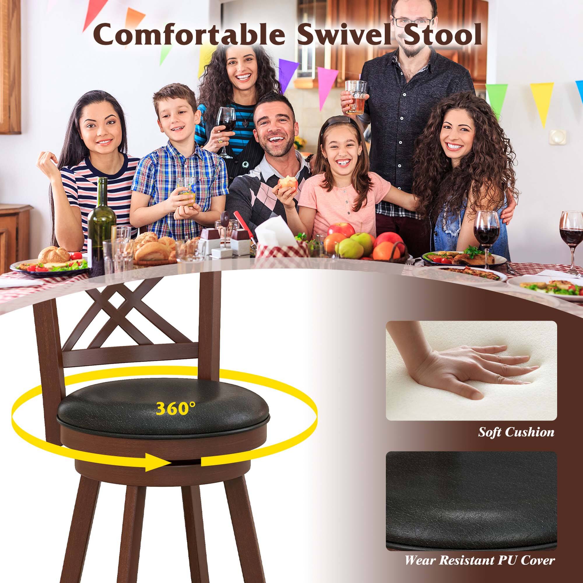 Comfortable Swivel Stool 360 Soft Cushion Wear Resistant PU Cover