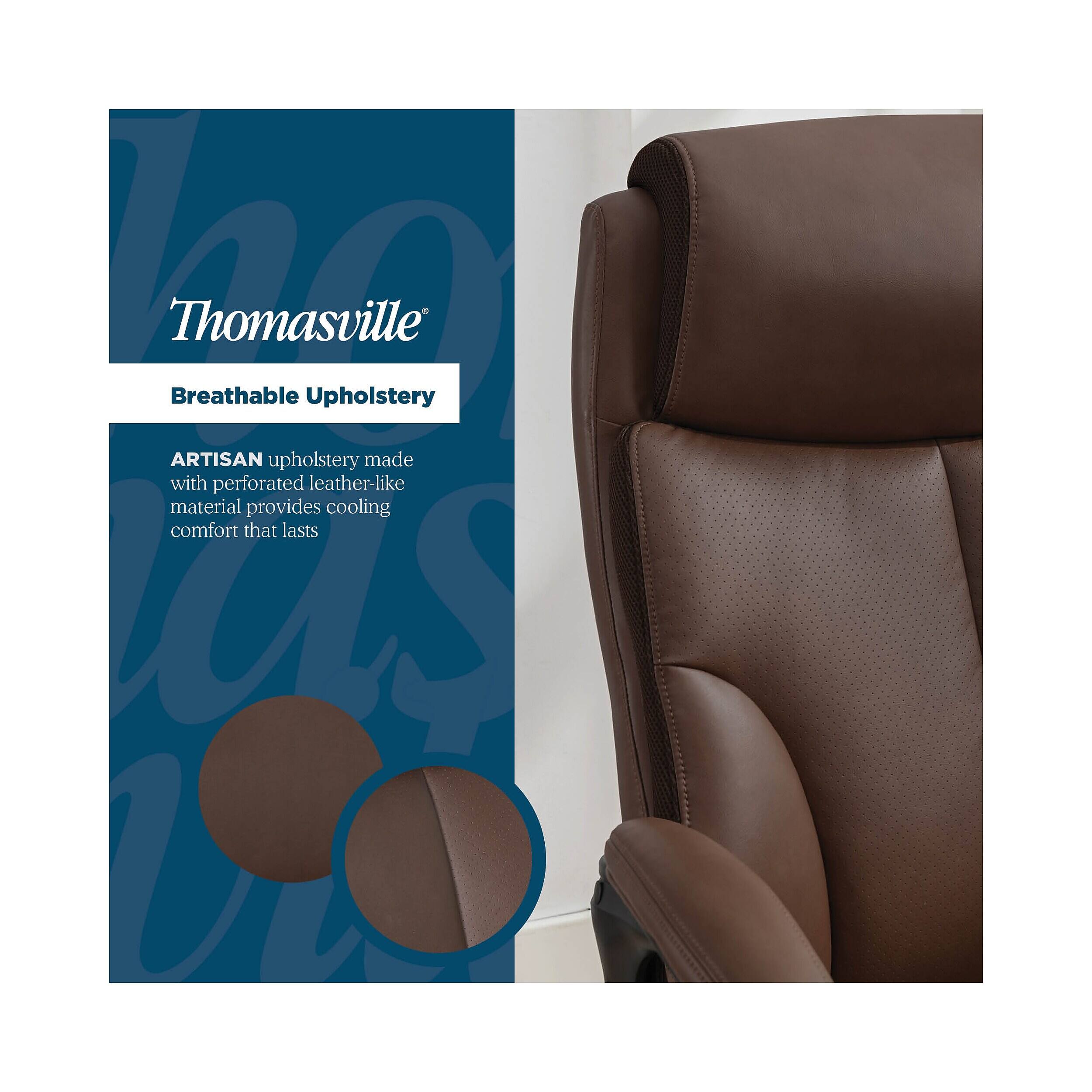 Thomasville Breathable Upholstery

ARTISAN upholstery made with perforated leather-like material provides cooling comfort that lasts