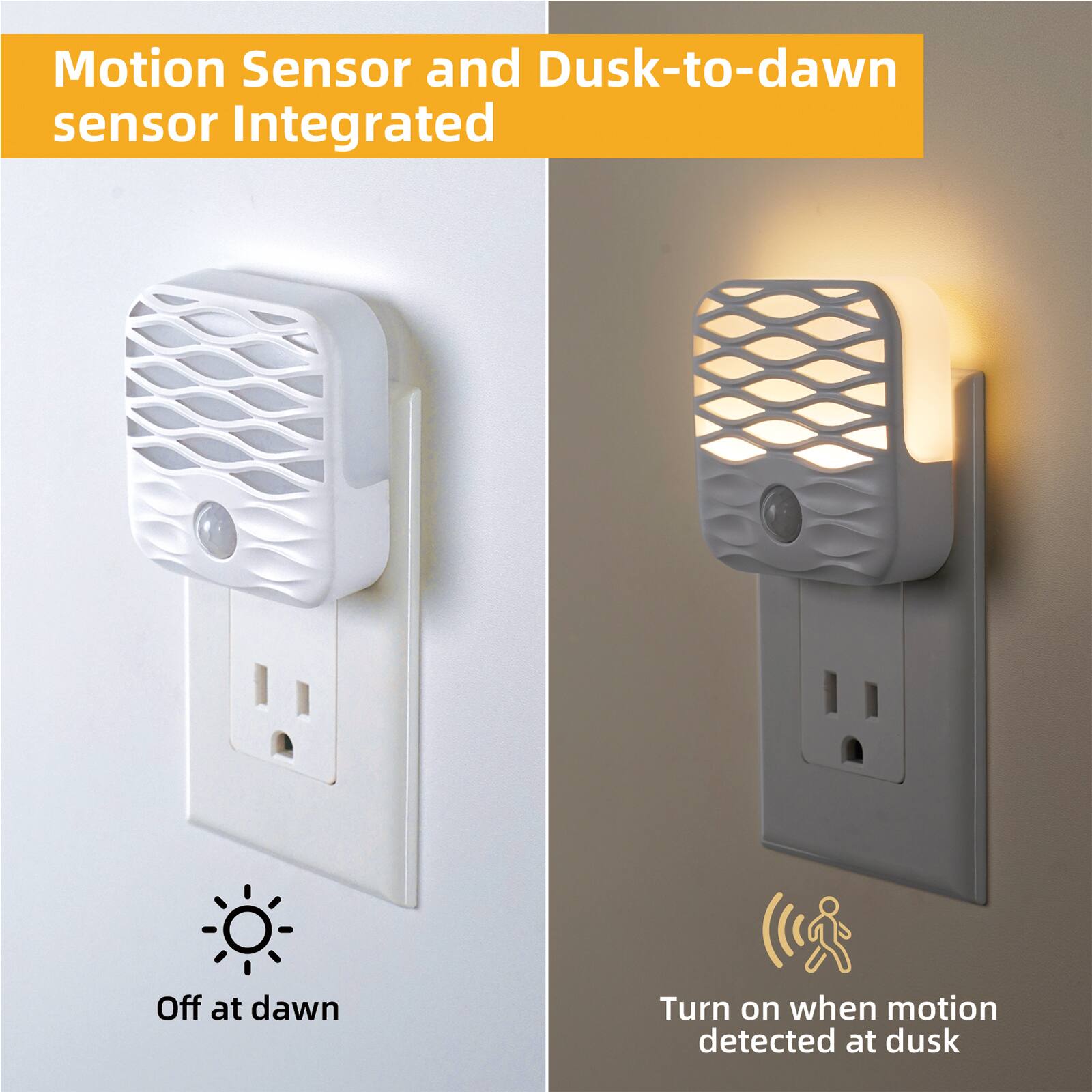 Motion Sensor and Dusk-to-dawn sensor Integrated

Off at dawn

Turn on when motion detected at dusk