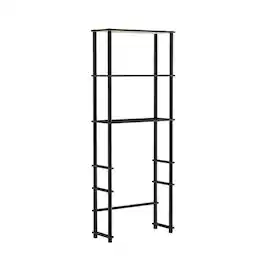 FurniFact - Espresso Toilet Space Saver with 3 Shelves and Sturdy Design - Espresso/Black